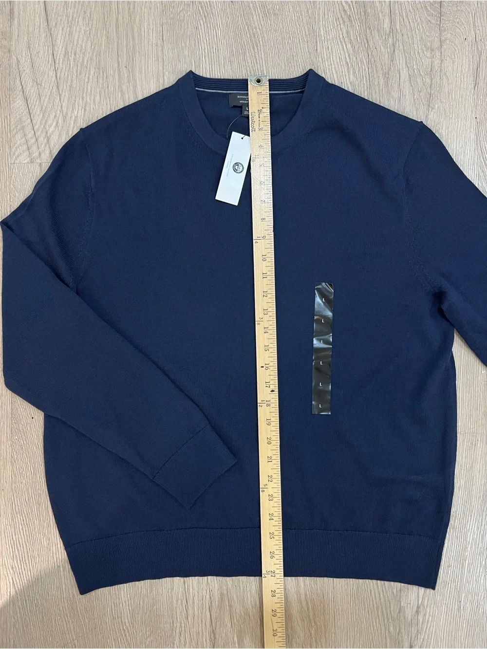 NWT Banana Republic Men’s 100% Merino Wool Navy Blue Crewneck Pullover Sweater